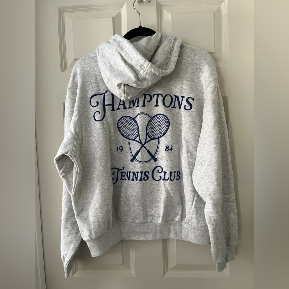 NWT Women’s Hollister Hoodie zip Sweatshirt “Hamptons Tennis” soft size M